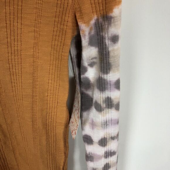 Free People Big Sur Amber Combo Long Sleeve Tie Dye Thermal T-Shirt Womens Small - Picture 3 of 6